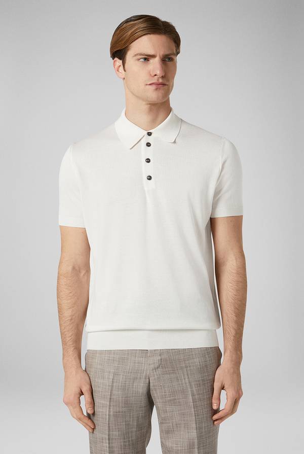 Pal Zileri Polo in maglia di seta e cotone In Vendita