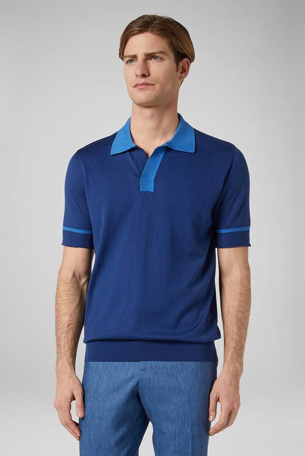 Pal Zileri Polo in maglia con dettagli a contrasto Offerte