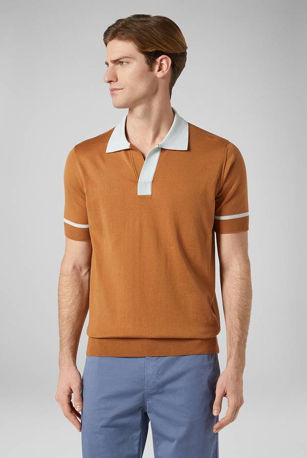 Pal Zileri Polo in maglia con dettagli a contrasto Hotsell