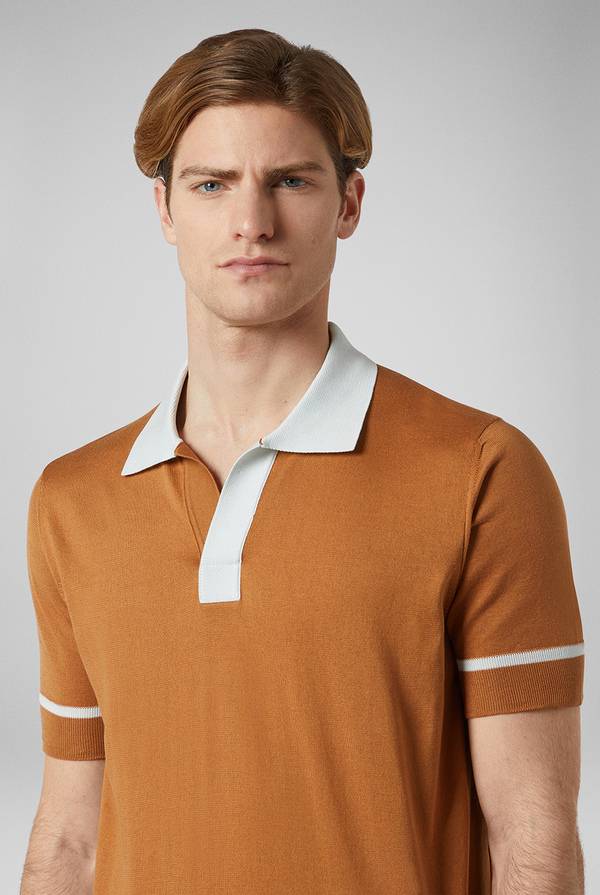 Pal Zileri Polo in maglia con dettagli a contrasto Hotsell