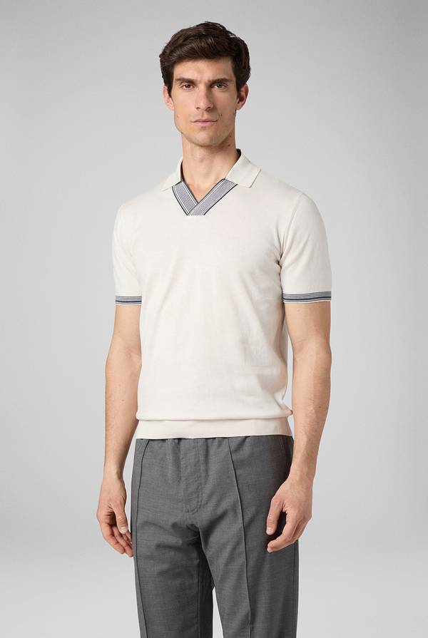Pal Zileri Polo con finiture millerighe Vendita Calda