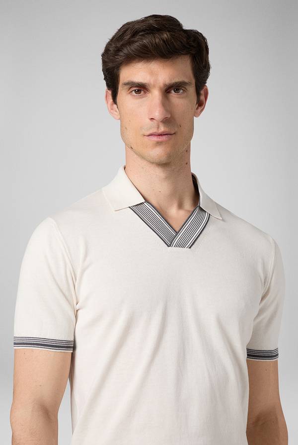 Pal Zileri Polo con finiture millerighe Vendita Calda