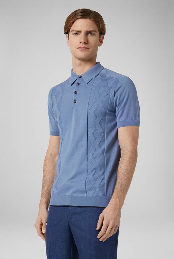 Pal Zileri Polo in maglia con calati Vendita Economica