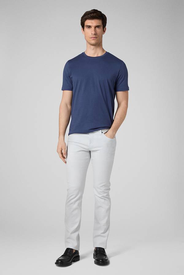 Pal Zileri T-Shirt in cotone nel colore blu navy Vendite Flash