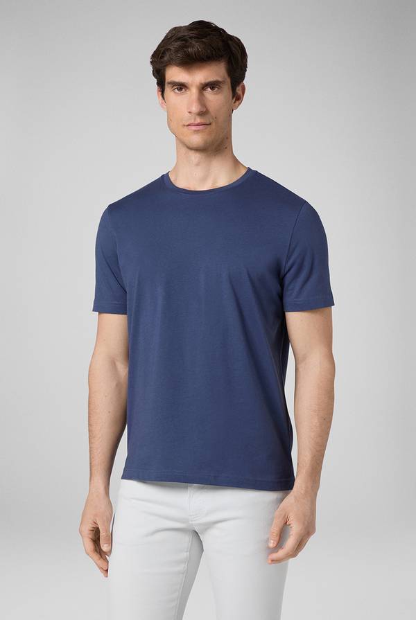 Pal Zileri T-Shirt in cotone nel colore blu Negozio