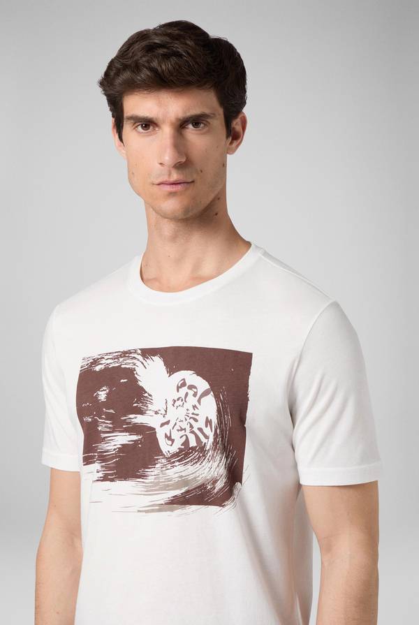 Pal Zileri tshirt in cotone con stampa astratta Nuova
