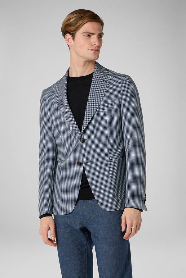 Pal Zileri Giacca Effortless in jersey con motivo pied de poule Promozione temporanea