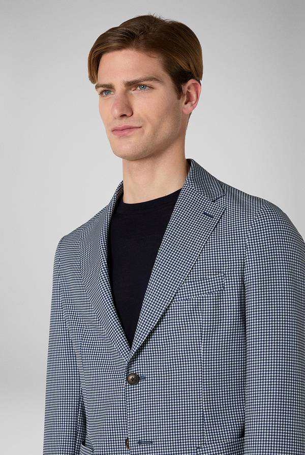 Pal Zileri Giacca Effortless in jersey con motivo pied de poule Promozione temporanea