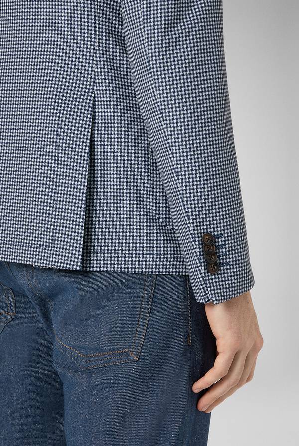 Pal Zileri Giacca Effortless in jersey con motivo pied de poule Promozione temporanea