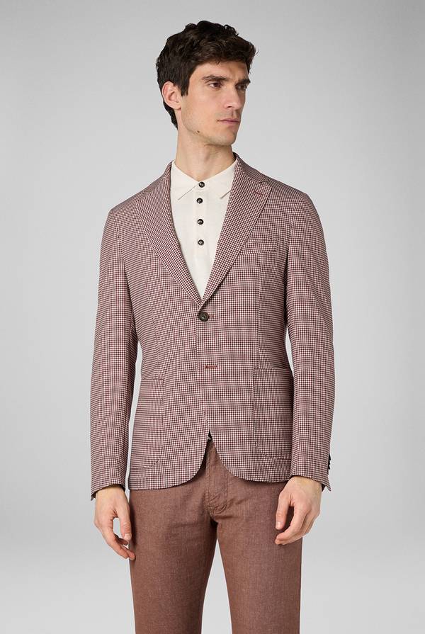 Pal Zileri Giacca Effortless in jersey con motivo pied de poule Fino al 60% di sconto