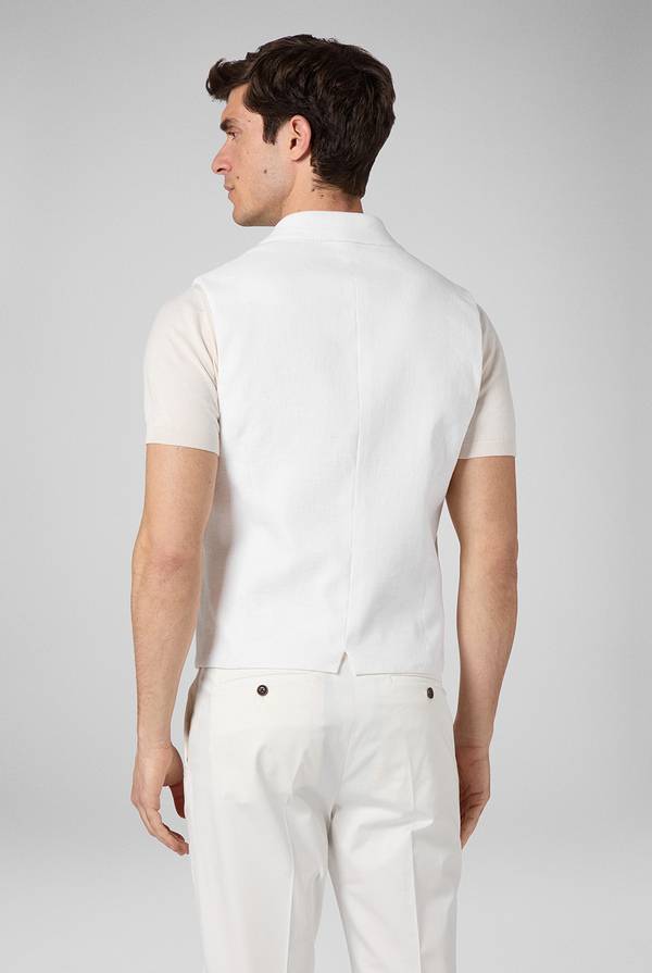 Pal Zileri Gilet doppiopetto bianco con macro bottoni Esporta salva