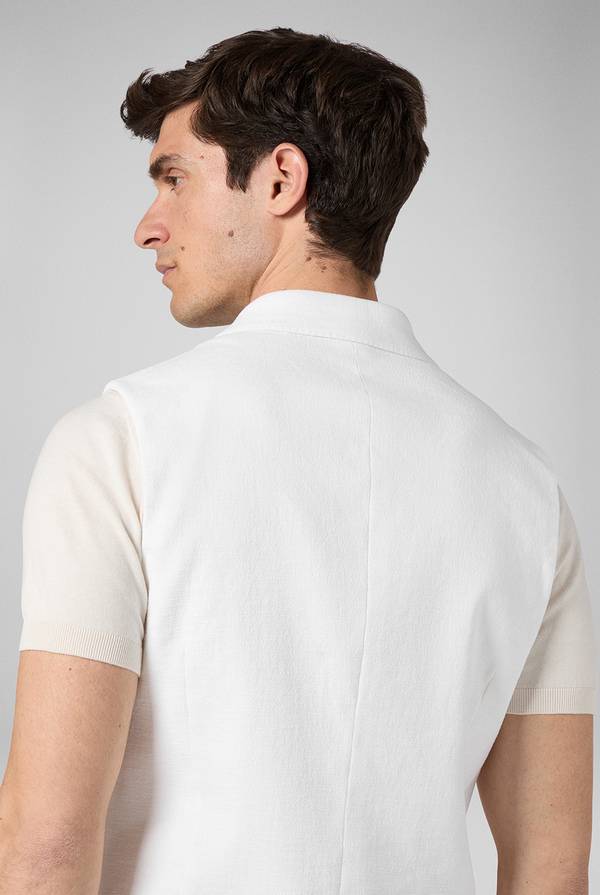 Pal Zileri Gilet doppiopetto bianco con macro bottoni Esporta salva