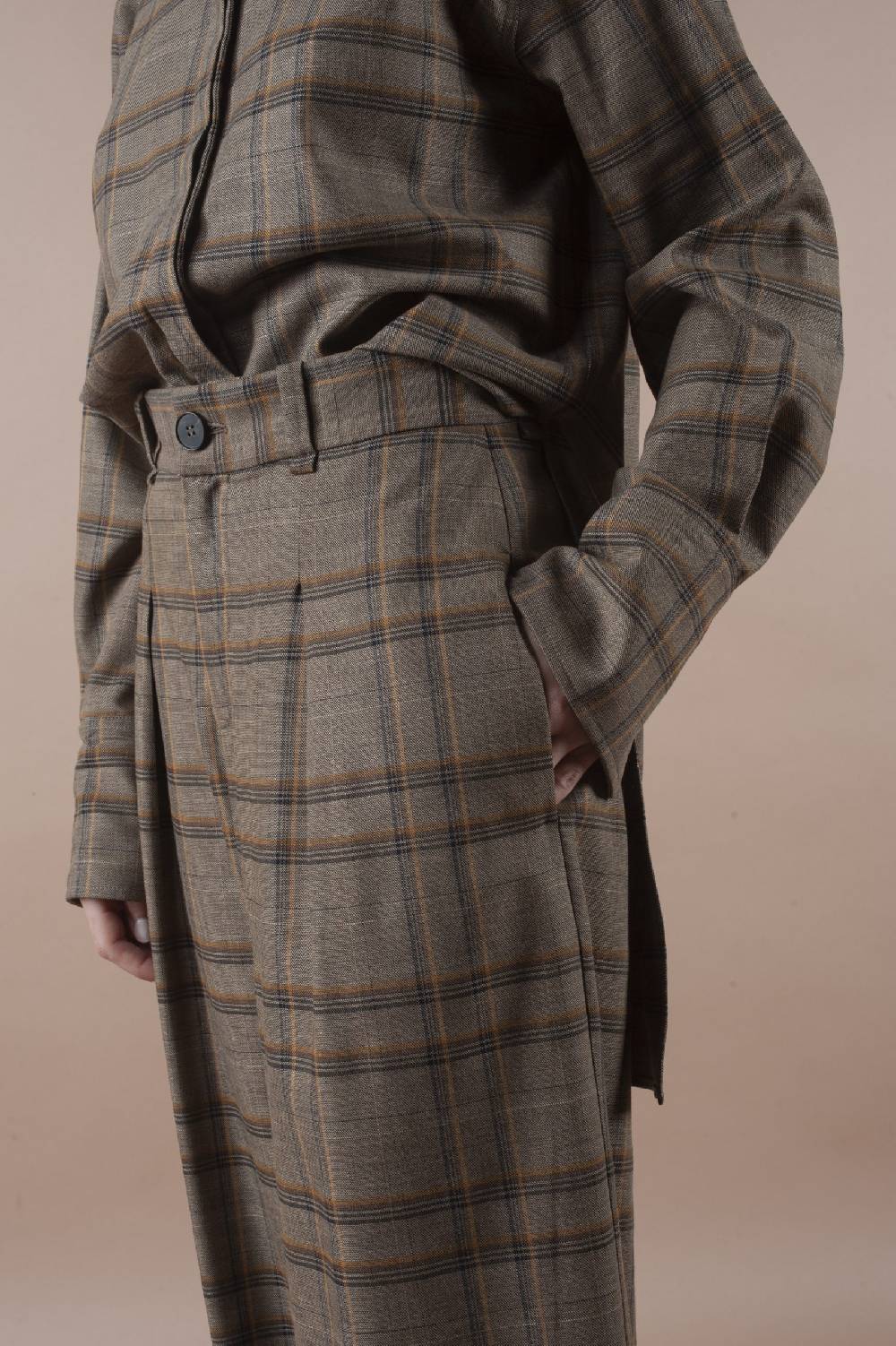 Pdr Phisique Du Role PHISIQUE DU ROLE MANNISH PANTS IN LIGHT TARTAN VIRGIN WOOL Saldi