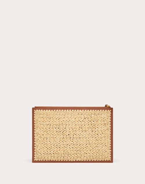 ﻿Red Valentino POCHETTE VLOGO SIGNATURE IN RAFIA Offerta