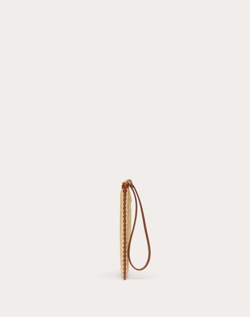 ﻿Red Valentino POCHETTE VLOGO SIGNATURE IN RAFIA Offerta