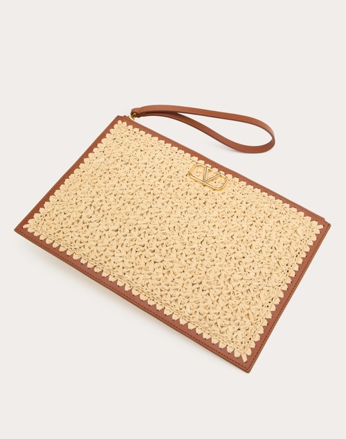 ﻿Red Valentino POCHETTE VLOGO SIGNATURE IN RAFIA Offerta