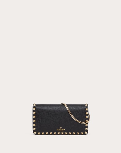 Red Valentino POUCH CON CATENA ROCKSTUD IN VITELLO GRANATO Offerte