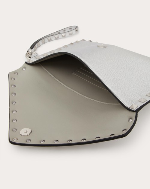 Red Valentino POCHETTE ROCKSTUD IN VITELLO GRANATO METALLIZZATO I Più Venduti