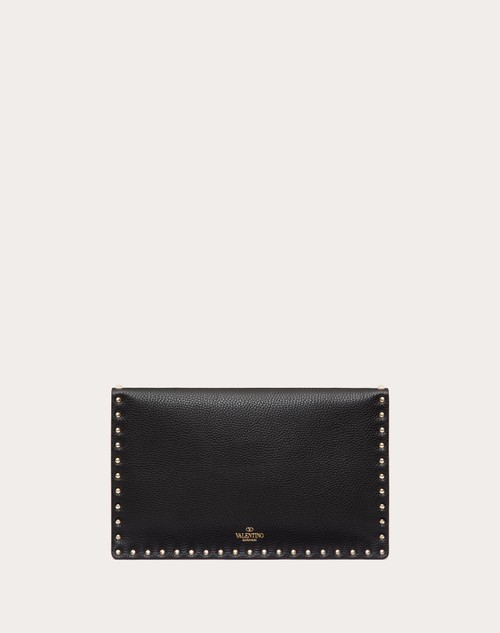 Red Valentino POUCH ROCKSTUD IN VITELLO GRANATO In Saldo