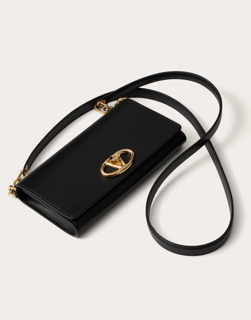 Red Valentino PORTAFOGLIO CON TRACOLLA VLOGO THE BOLD EDITION IN NAPPA Spedizione Gratuita