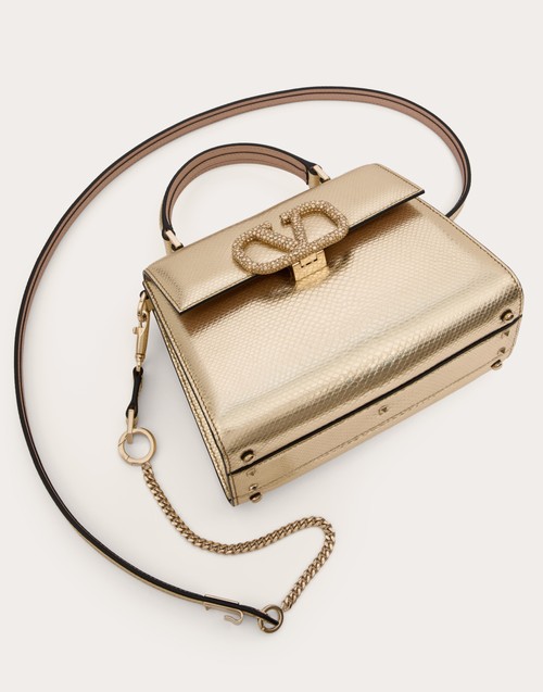 Red Valentino BORSA A MANO PICCOLA VALENTINO GARAVANI VSLING IN KARUNG METALLIZZATO Economico