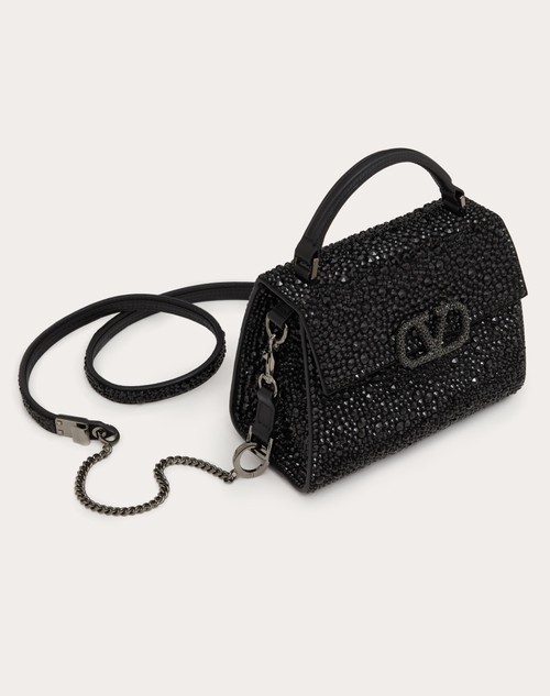 Red Valentino BORSA A MANO MINI VSLING CON RICAMO SPARKLING Saldi Di Fabbrica