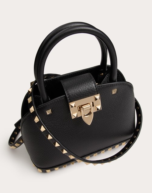 Red Valentino BORSA PICCOLA A MANO VALENTINO GARAVANI ROCKSTUD IN VITELLO GRANATO Italy