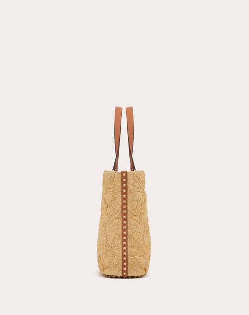 Red Valentino BORSA SHOPPING ROCKSTUD IN RAFIA INTRECCIATA Promozione
