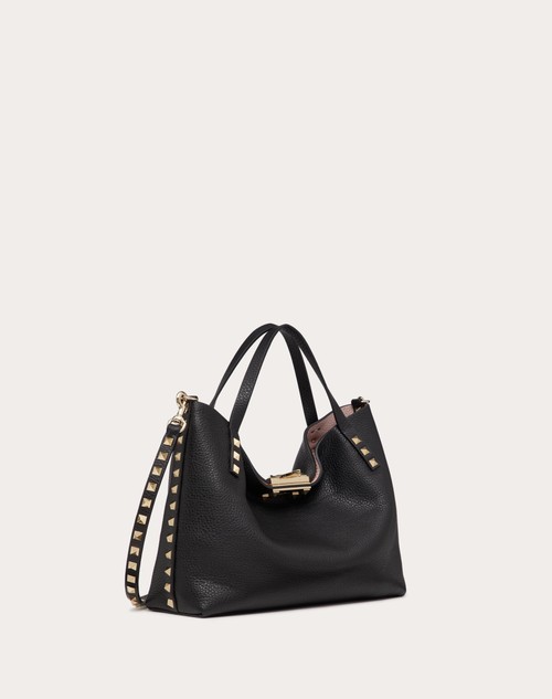 Red Valentino BORSA PICCOLA ROCKSTUD IN VITELLO GRANATO CON FODERA A CONTRASTO Pezzi Unici