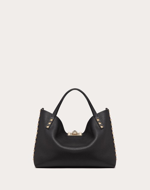 Red Valentino BORSA PICCOLA ROCKSTUD IN VITELLO GRANATO CON FODERA A CONTRASTO Pezzi Unici