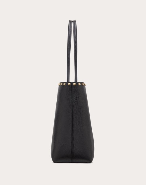 Red Valentino BORSA SHOPPING ROCKSTUD IN VITELLO GRANATO Acquista Ora
