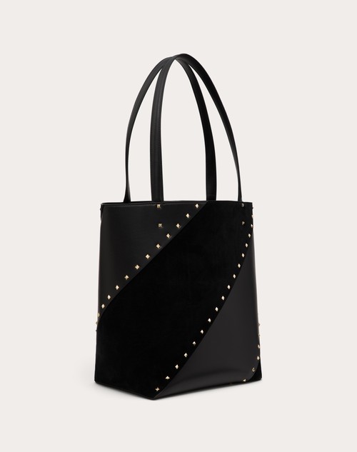 Red Valentino BORSA SHOPPING VALENTINO GARAVANI VALENTINO GARAVANI ROCKSTUD WISPY IN VITELLO E CAMOSCIO Promozione Limitata