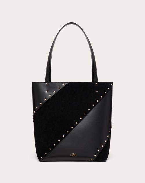 Red Valentino BORSA SHOPPING VALENTINO GARAVANI VALENTINO GARAVANI ROCKSTUD WISPY IN VITELLO E CAMOSCIO Promozione Limitata