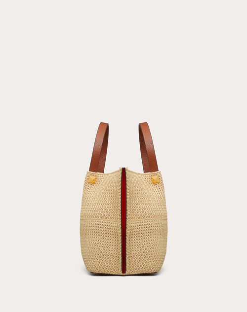 Red Valentino BORSA SHOPPING MEDIA IN RAFIA SINTETICA Sottocosto