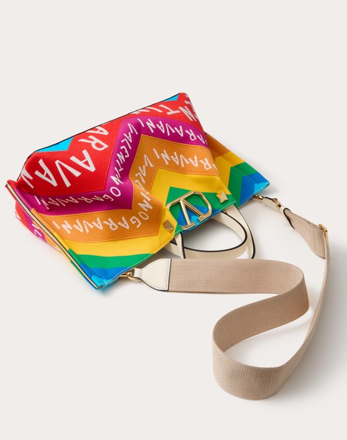 Red Valentino BORSA SHOPPING MEDIA VALENTINO GARAVANI ESCAPE IN CANVAS CON STAMPA CHEVRON24 Convenienza