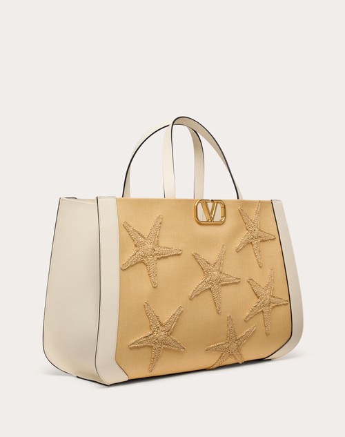 Red Valentino BORSA A MANO VALENTINO GARAVANI ESCAPE IN RAFIA CON RICAMO Novità