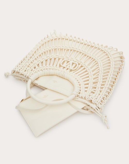 Red Valentino BORSA SHOPPING VALENTINO GARAVANI ALLKNOTS IN PELLE INTRECCIATA Economico