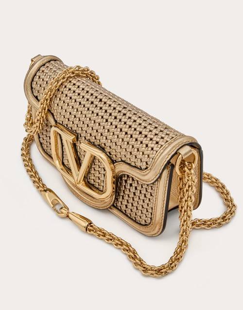 Red Valentino BORSA PICCOLA A SPALLA VALENTINO GARAVANI LOCÒ IN PELLE INTRECCIATA METALLIZZATA I Più Venduti