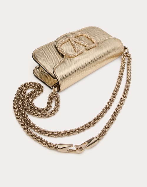 Red Valentino BORSA PICCOLA A SPALLA VALENTINO GARAVANI VALENTINO GARAVANI LOCÒ IN KARUNG METALLIZZATO Vendite Flash