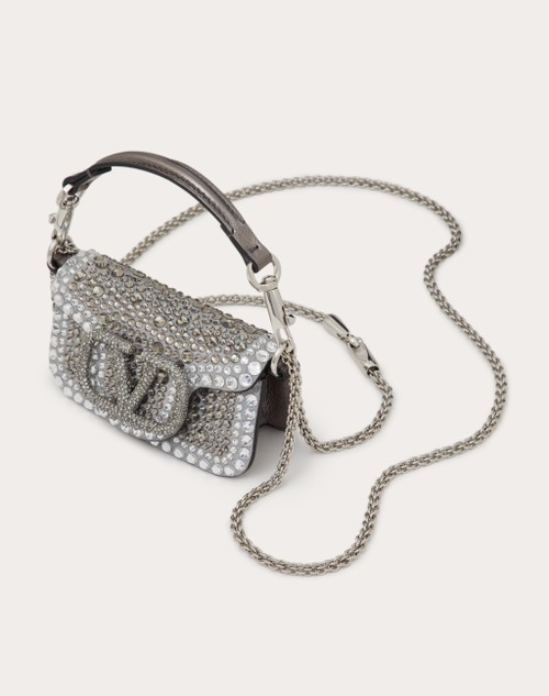 Red Valentino BORSA MICRO CON CATENA VALENTINO GARAVANI LOCÒ CON STRASS Soddisfazione Garantita