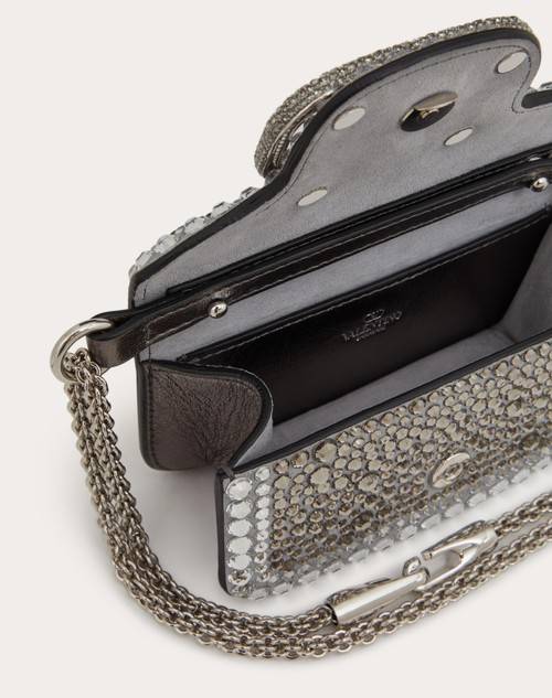 Red Valentino BORSA MICRO CON CATENA VALENTINO GARAVANI LOCÒ CON STRASS Soddisfazione Garantita