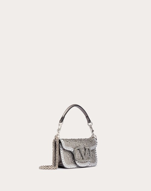 Red Valentino BORSA PICCOLA A SPALLA VALENTINO GARAVANI LOCÒ CON STRASS Qualità Garantita