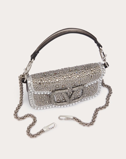 Red Valentino BORSA PICCOLA A SPALLA VALENTINO GARAVANI LOCÒ CON STRASS Qualità Garantita