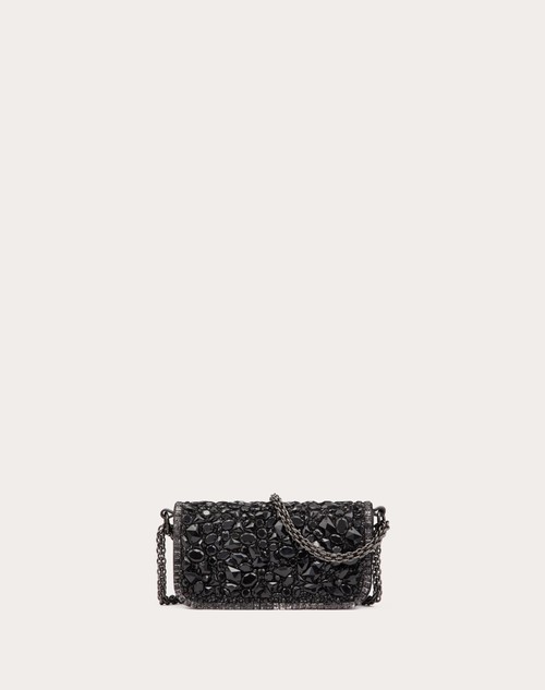 Red Valentino BORSA PICCOLA A SPALLA LOCÒ CON CRISTALLI Affare Del Giorno