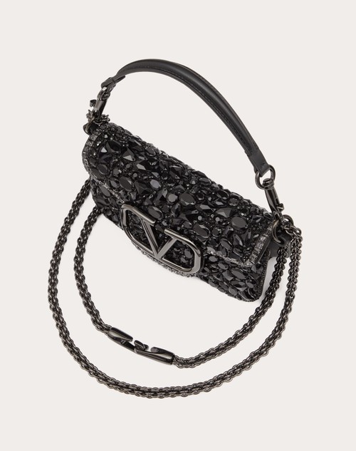 Red Valentino BORSA PICCOLA A SPALLA LOCÒ CON CRISTALLI Affare Del Giorno