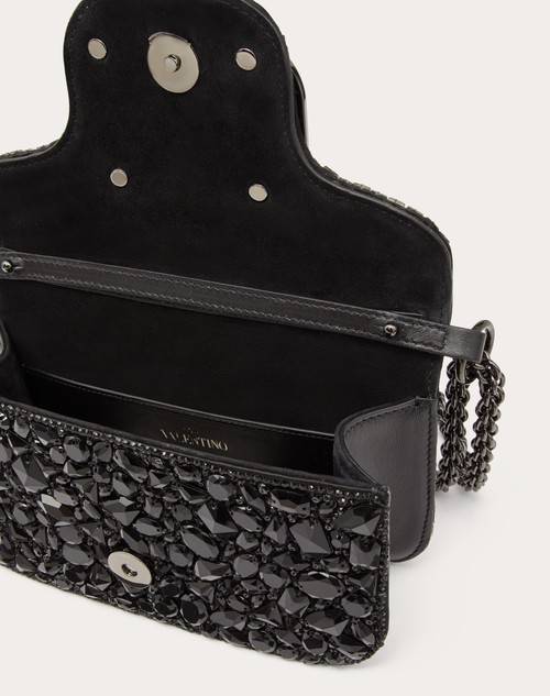 Red Valentino BORSA PICCOLA A SPALLA LOCÒ CON CRISTALLI Affare Del Giorno