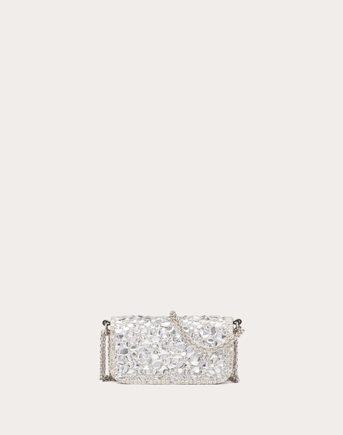Red Valentino BORSA PICCOLA A SPALLA LOCÒ CON CRISTALLI Prezzo Ridotto
