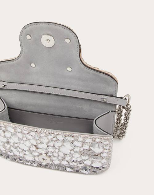 Red Valentino BORSA PICCOLA A SPALLA LOCÒ CON CRISTALLI Prezzo Ridotto