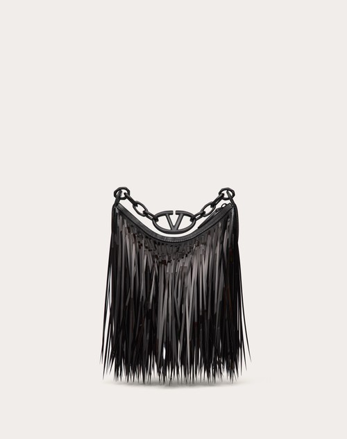 Red Valentino MINI HOBO VLOGO MOON BAG CON FRANGE DI PAILLETTES Convenienza