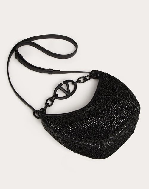 Red Valentino MINI HOBO VLOGO MOON BAG CON STRASS Negozio online di fabbrica